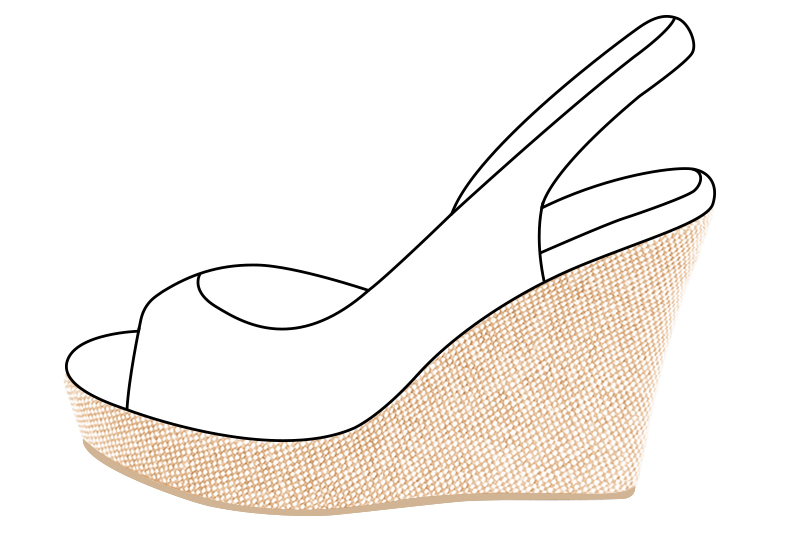 4 inch / 10 cm high wedge soles at the back and 0 inch / 0 cm high at the front - Florence Kooijman